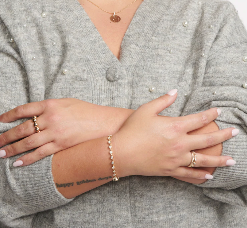 DIAMOND HEX TENNIS BRACELET