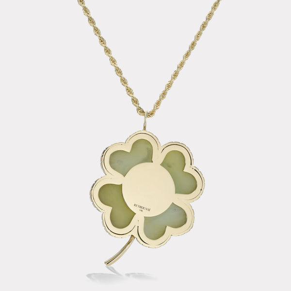 Louis Vuitton Clover Pendant Necklace - 18K White Gold Pendant