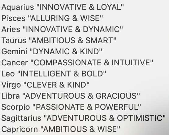 LARGE GEMSTONE ZODIAC CHARM