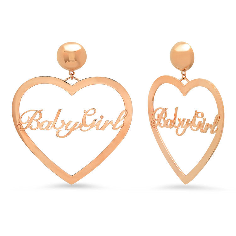 Baby Girl Heart Earrings