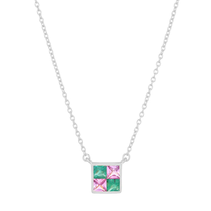 COSMIC DANCER CHECKER NECKLACE