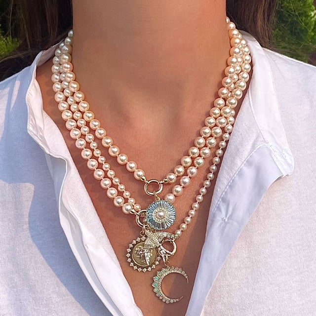 14K Gold & White Diamond Evelyn Bird Charm