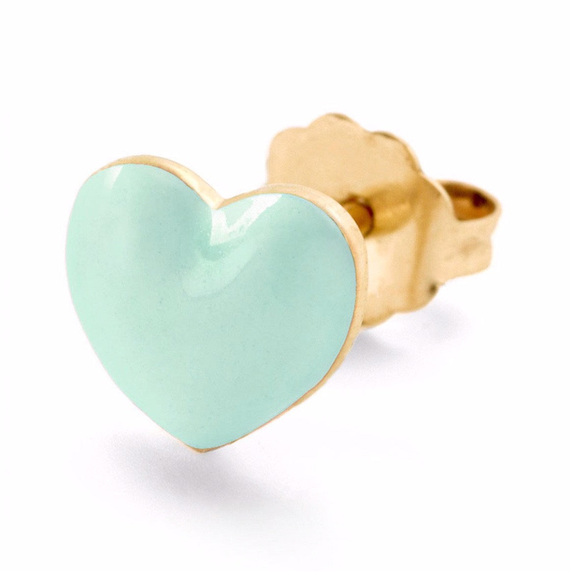 MINI PUFFY HEART STUD