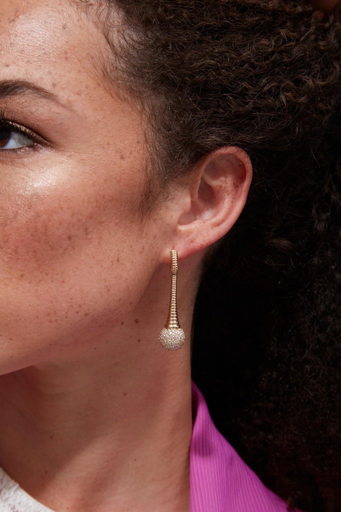 Revel Bobble Chandelier Earring - Diamond