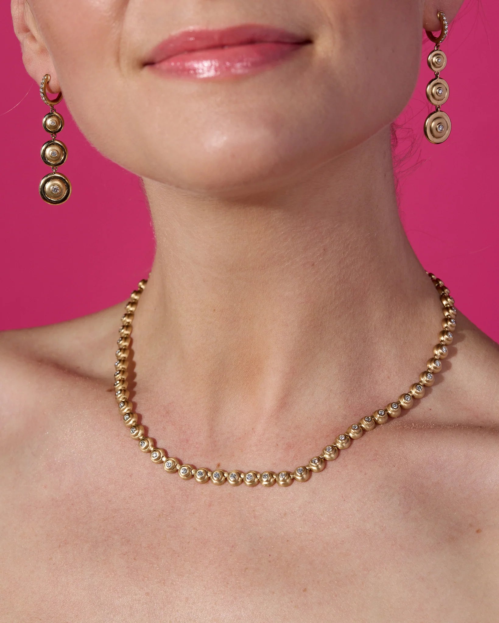 Evolve Riviere Link Necklace - Diamond