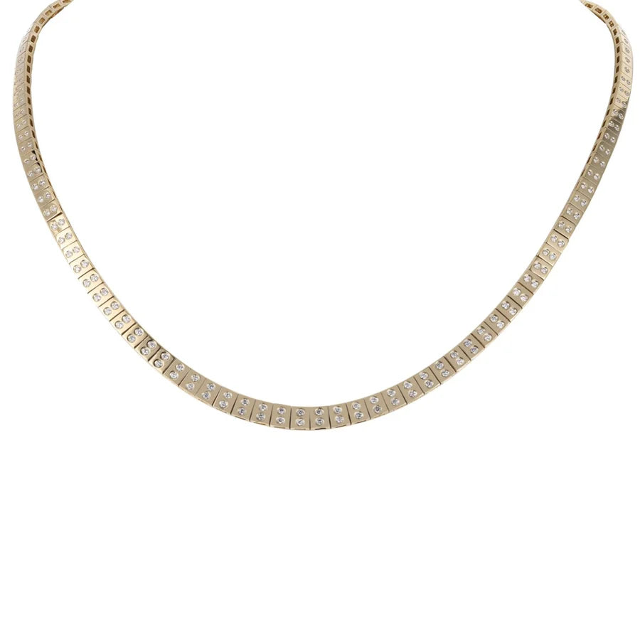 LEGGO Double Diamond Tennis Necklace