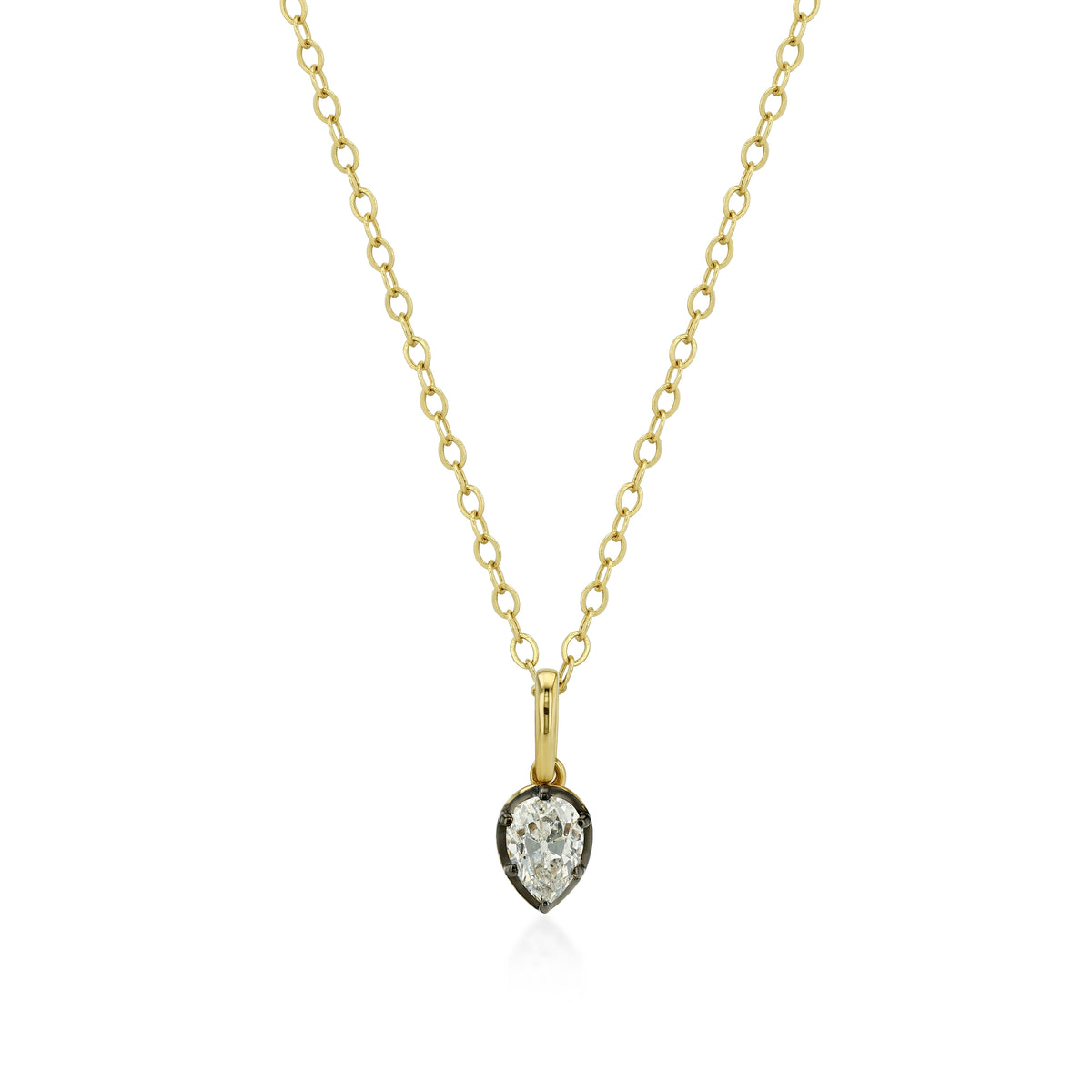 Petite Pear Diamond Pendant
