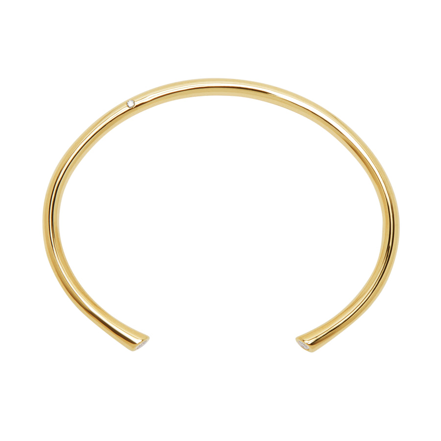 Gold & Diamonds Coil Cuff