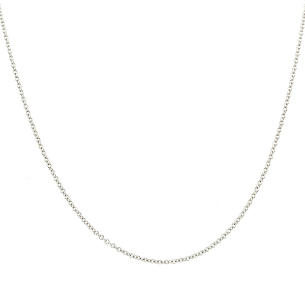THIN CABLE CHAIN - WHITE GOLD