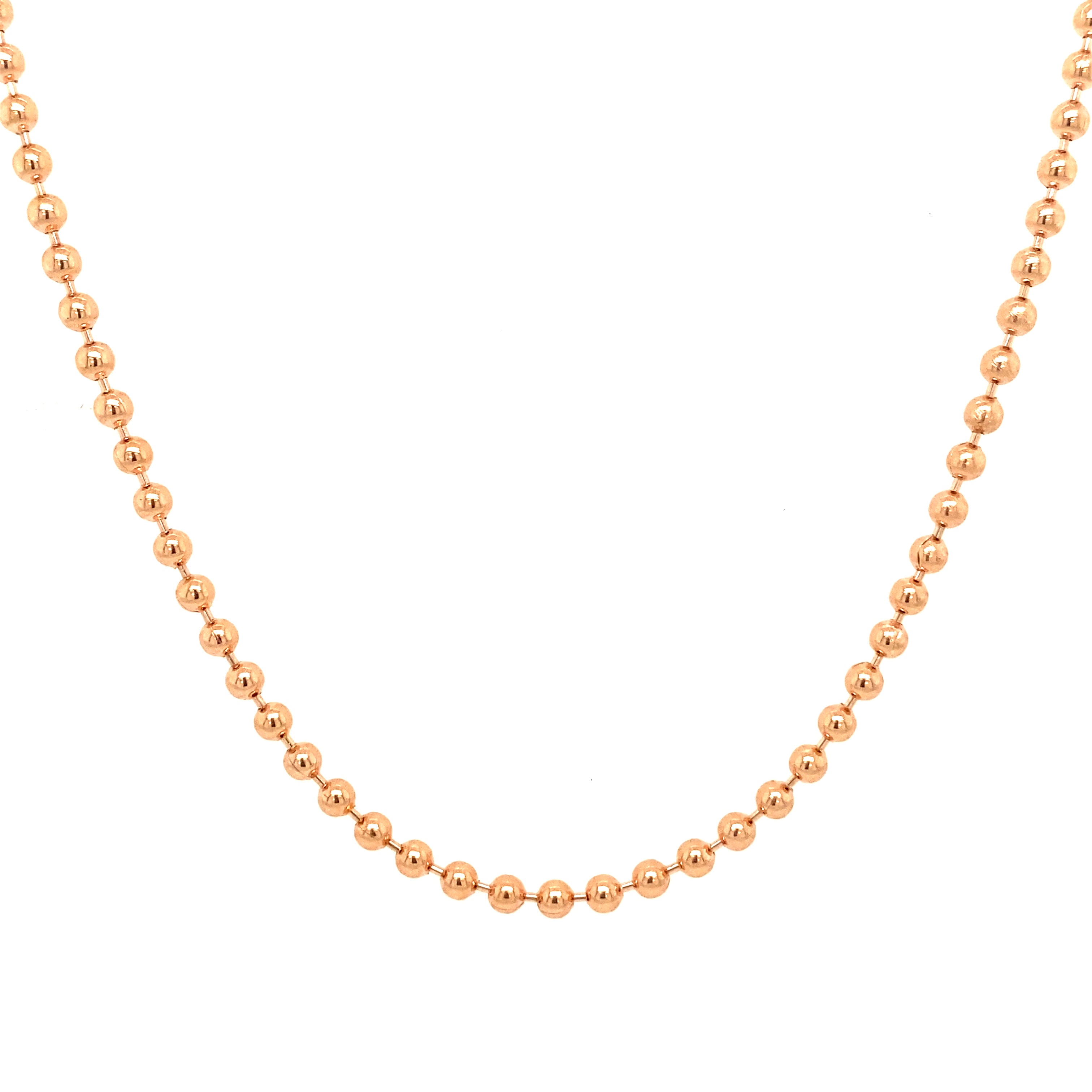 MINI BALL CHAIN NECKLACE - ROSE GOLD