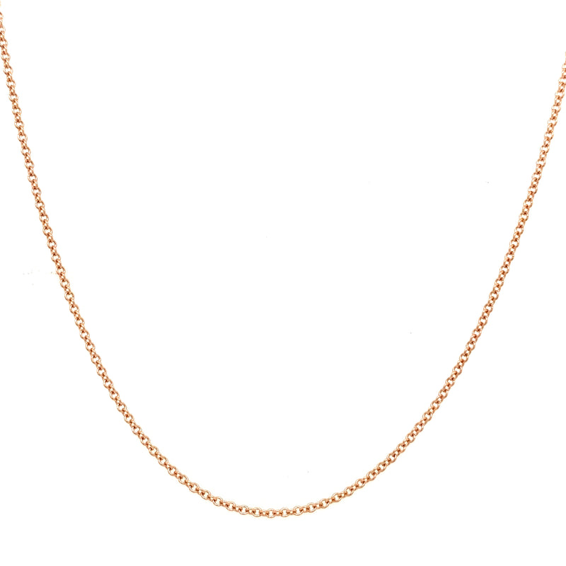 THIN CABLE CHAIN NECKLACE - ROSE GOLD