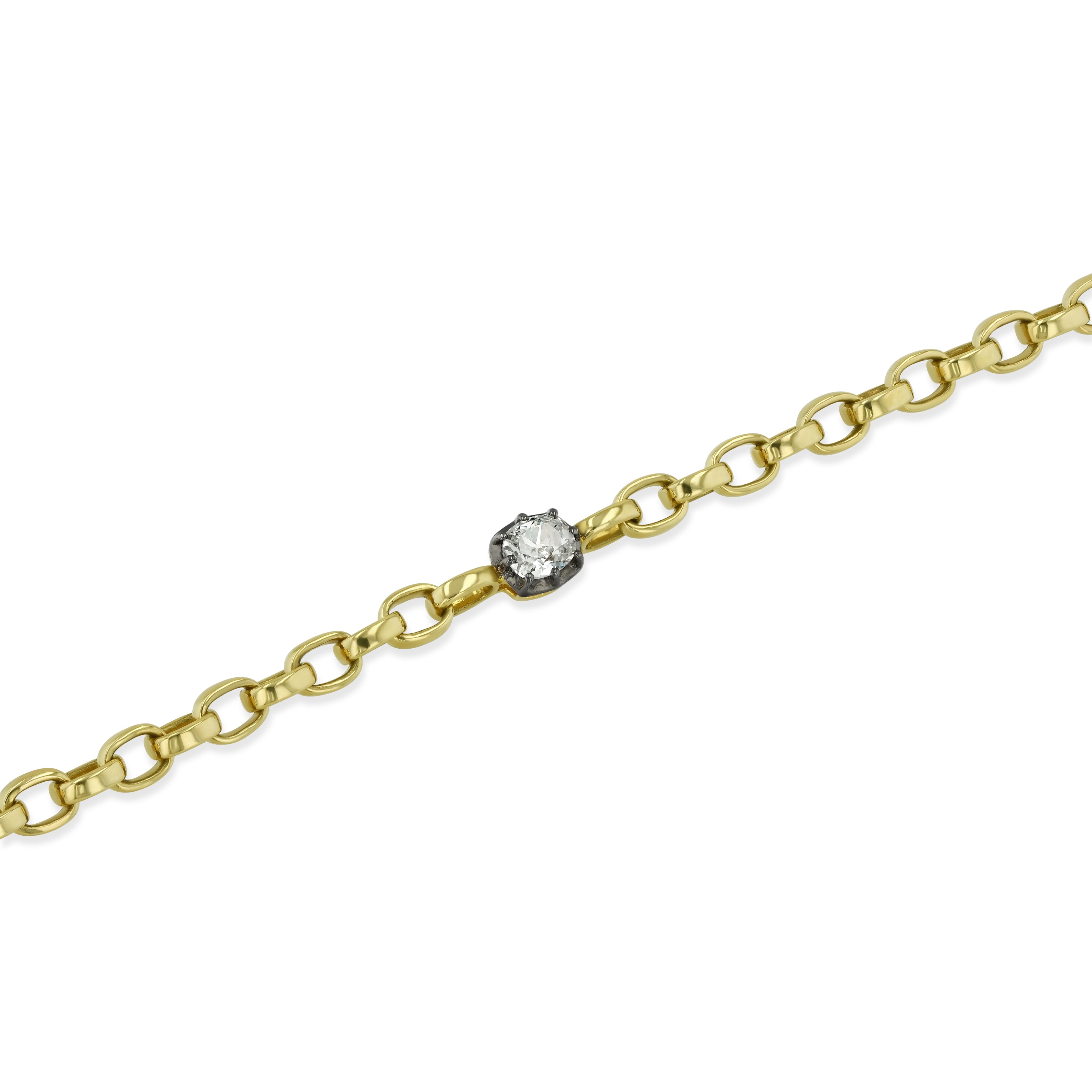 Rolo chain + Diamond Bracelet