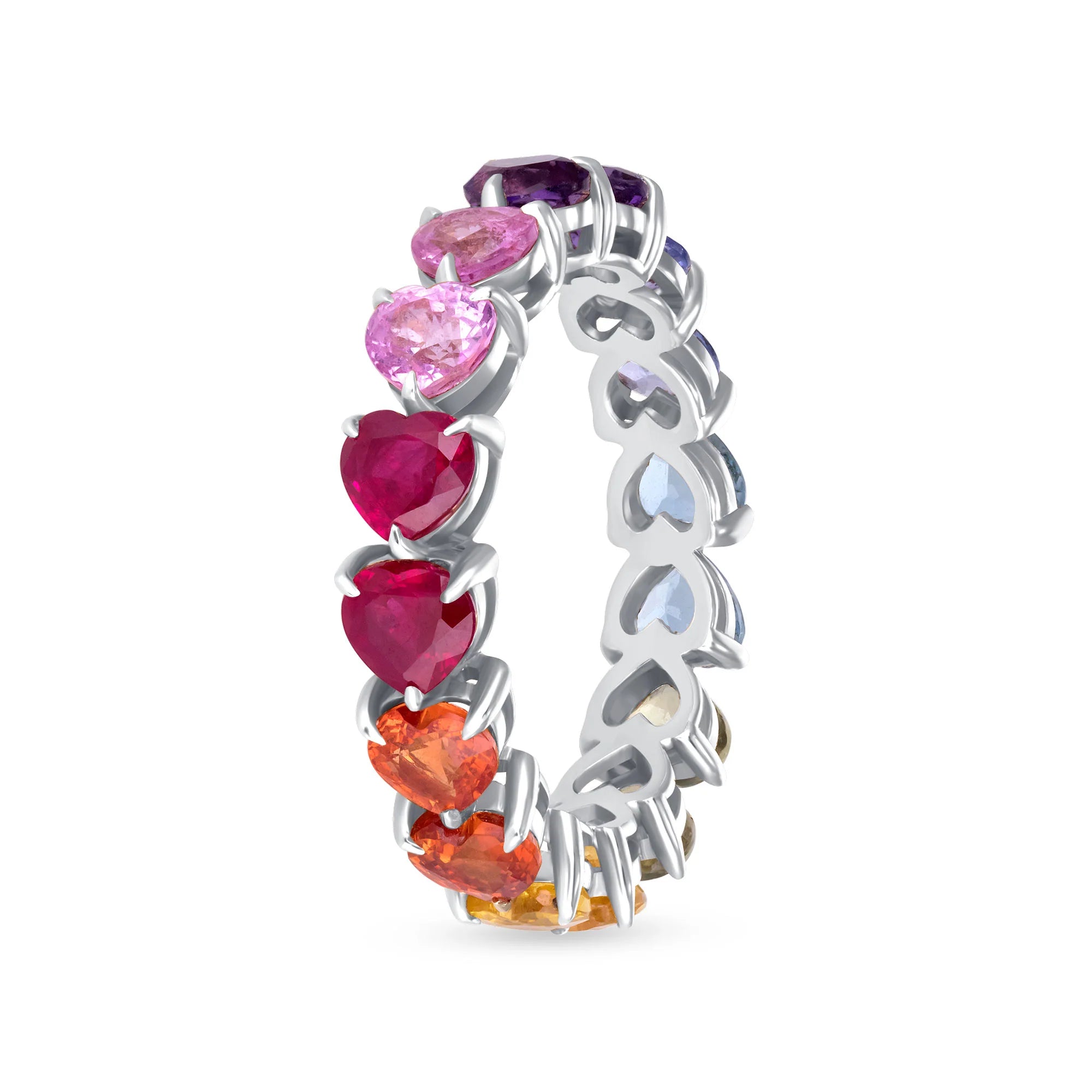 ETERNITY RING WITH DOUBLE GEMSTONE ROW
