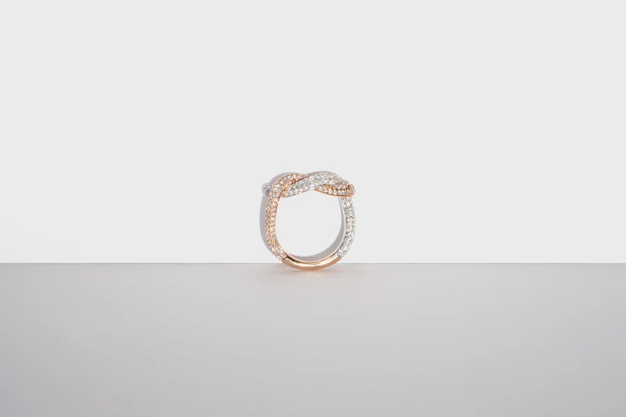 GOLD DIAMOND TIES RING