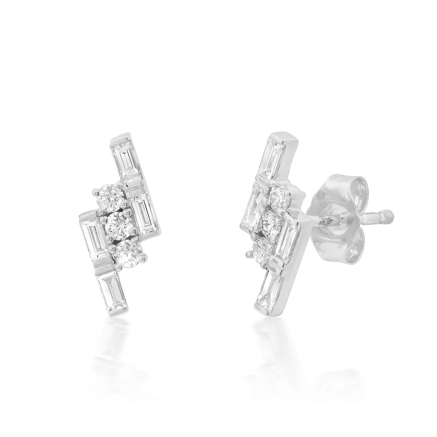 Diamond Triple Row Studs