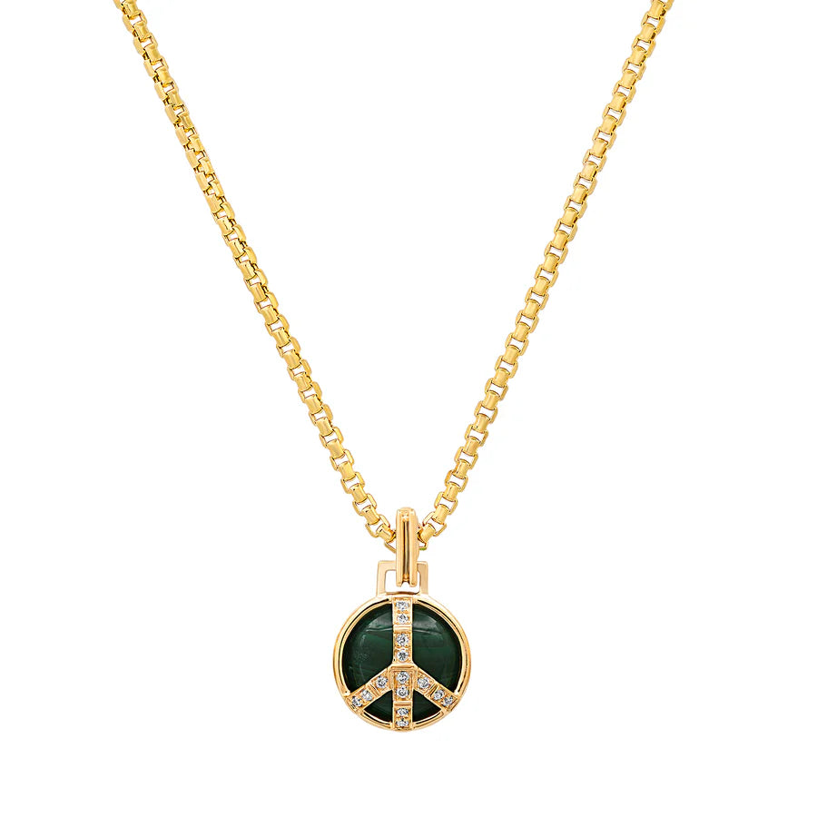 Mini Peace Pendant with Gemstones and Diamonds