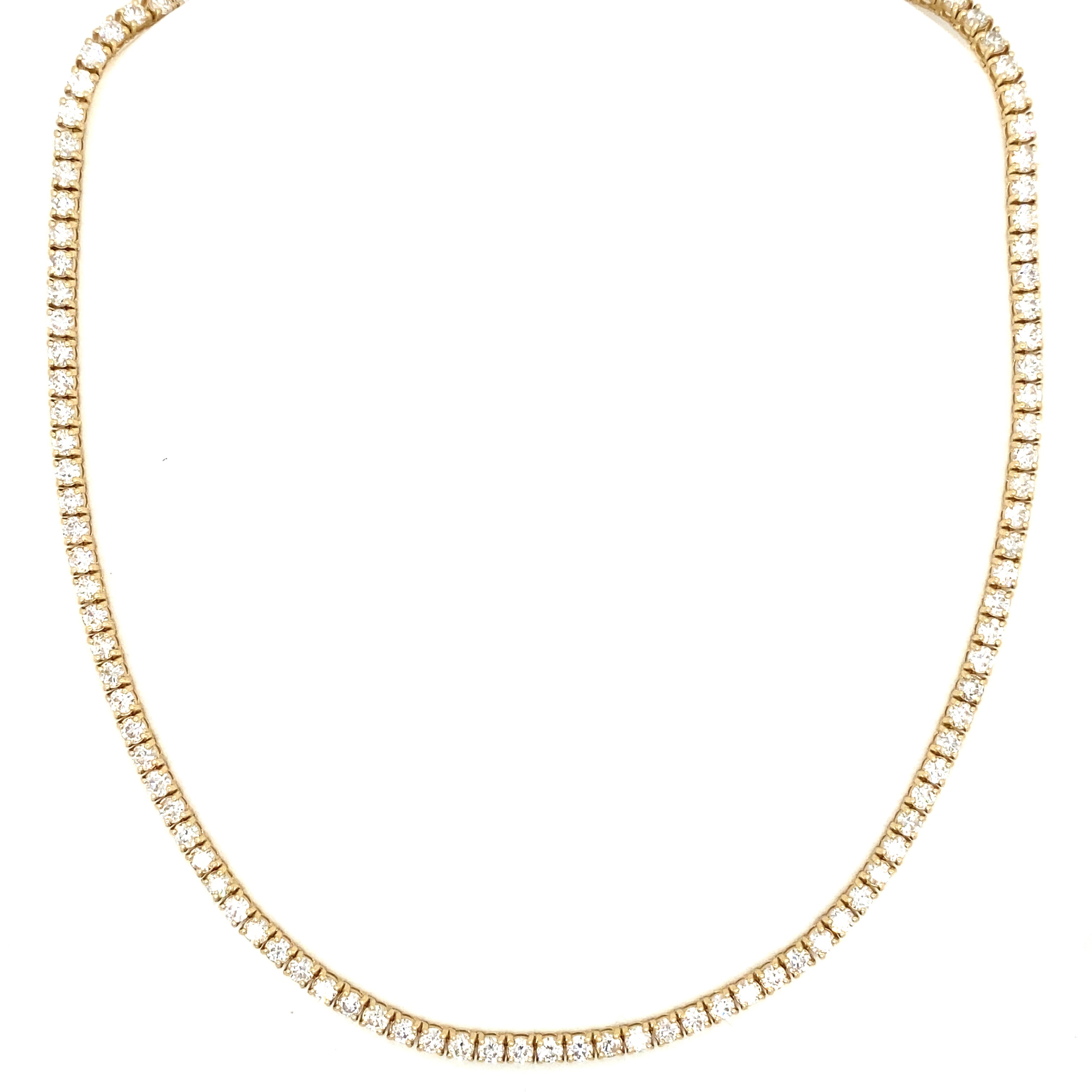 11ct Yellow Gold Tennis Necklace