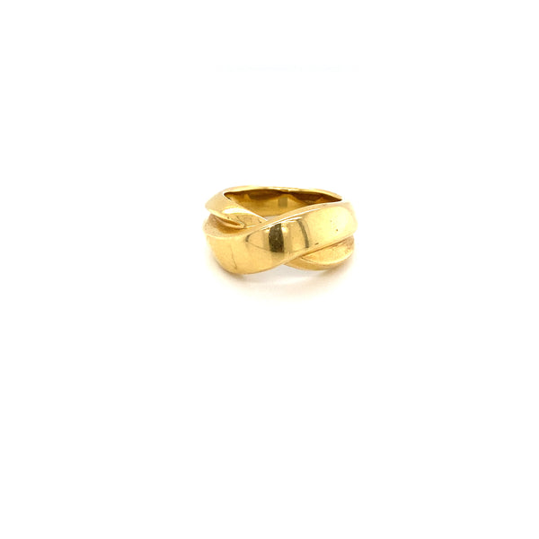 18k Yellow Gold Ribbon Ring 12,8g