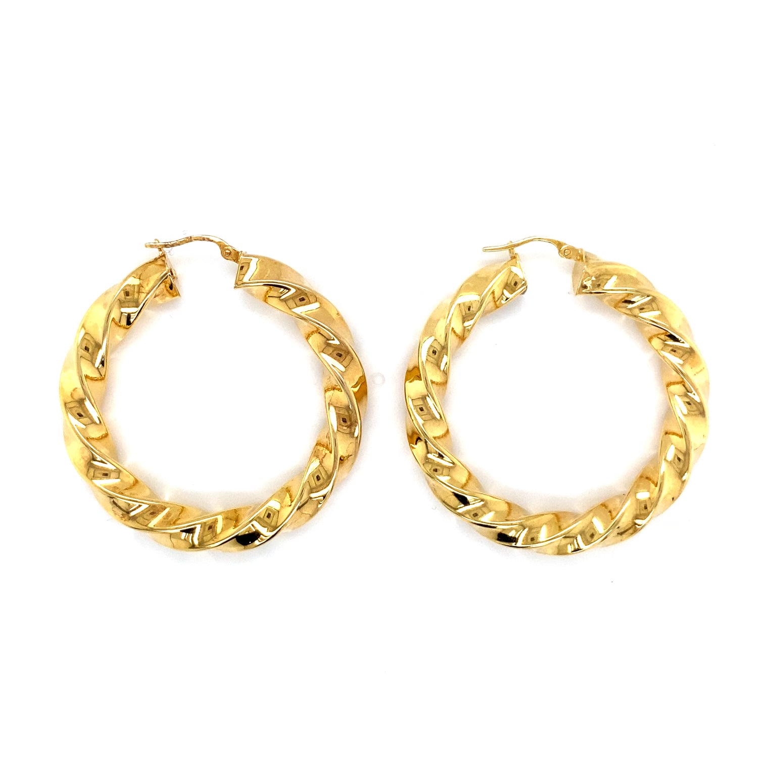 Vintage Wide Twisted Hoops