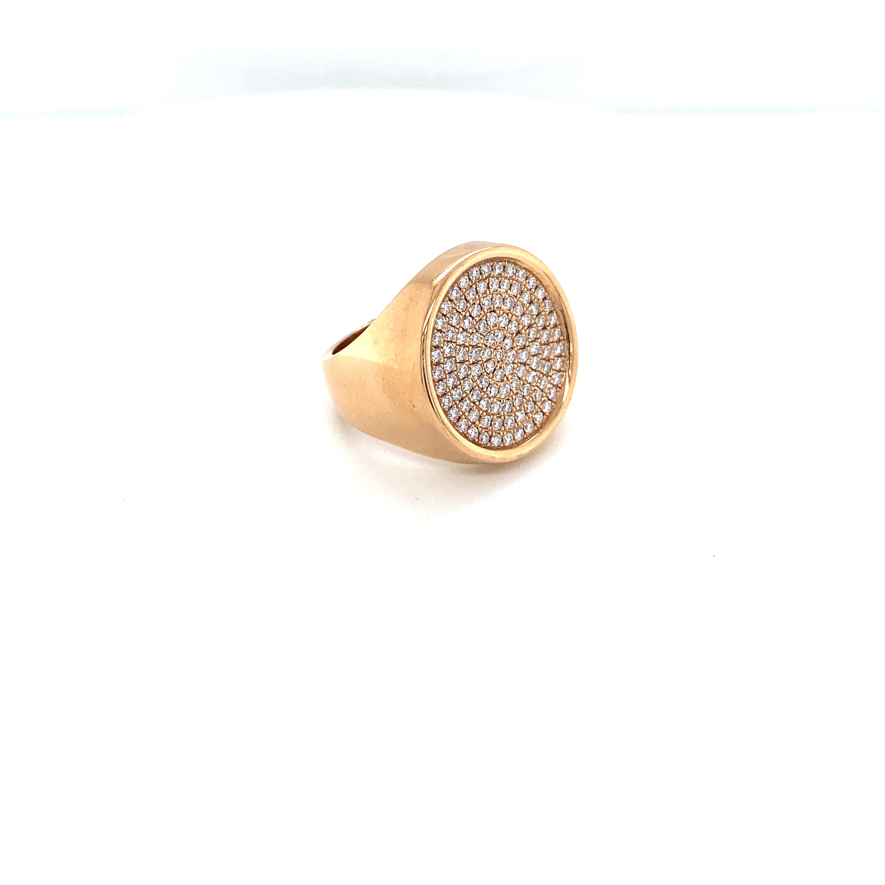 CIRCLE SURFACE RING W/ DIAMONDS