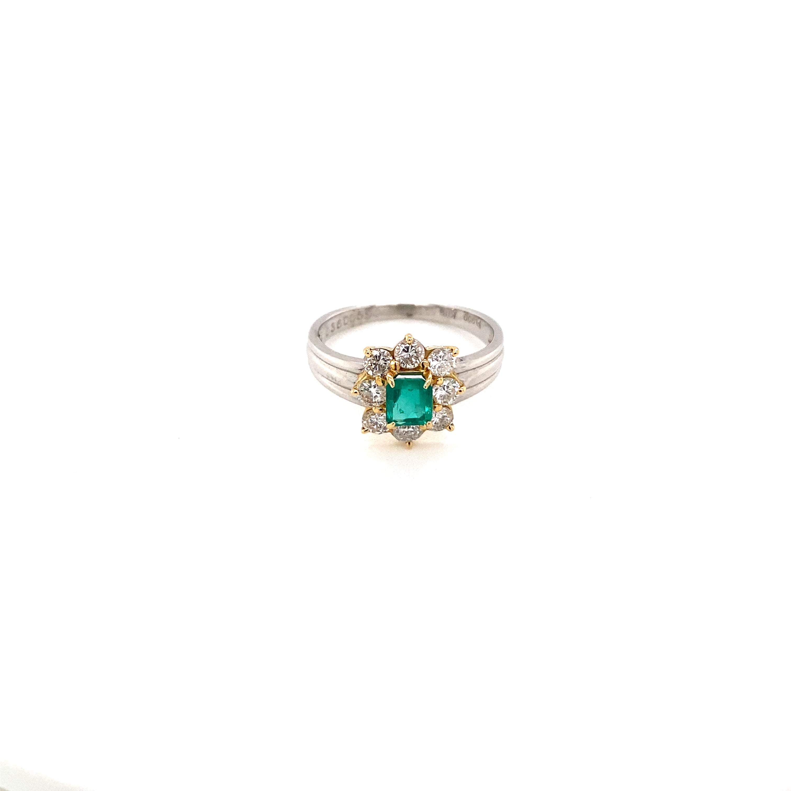 Vintage Emerald & Diamond Ring