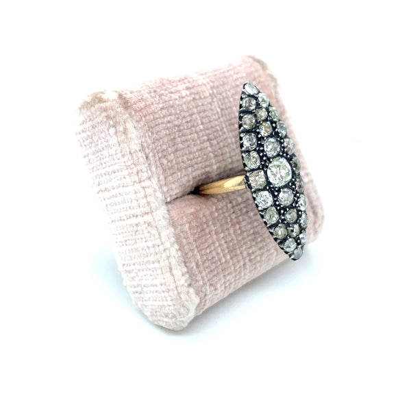 Vintage Diamond and Silver Victorian Ring