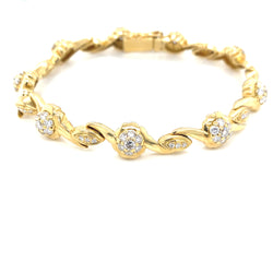 Vintage Diamond and Yellow Gold Bacelet