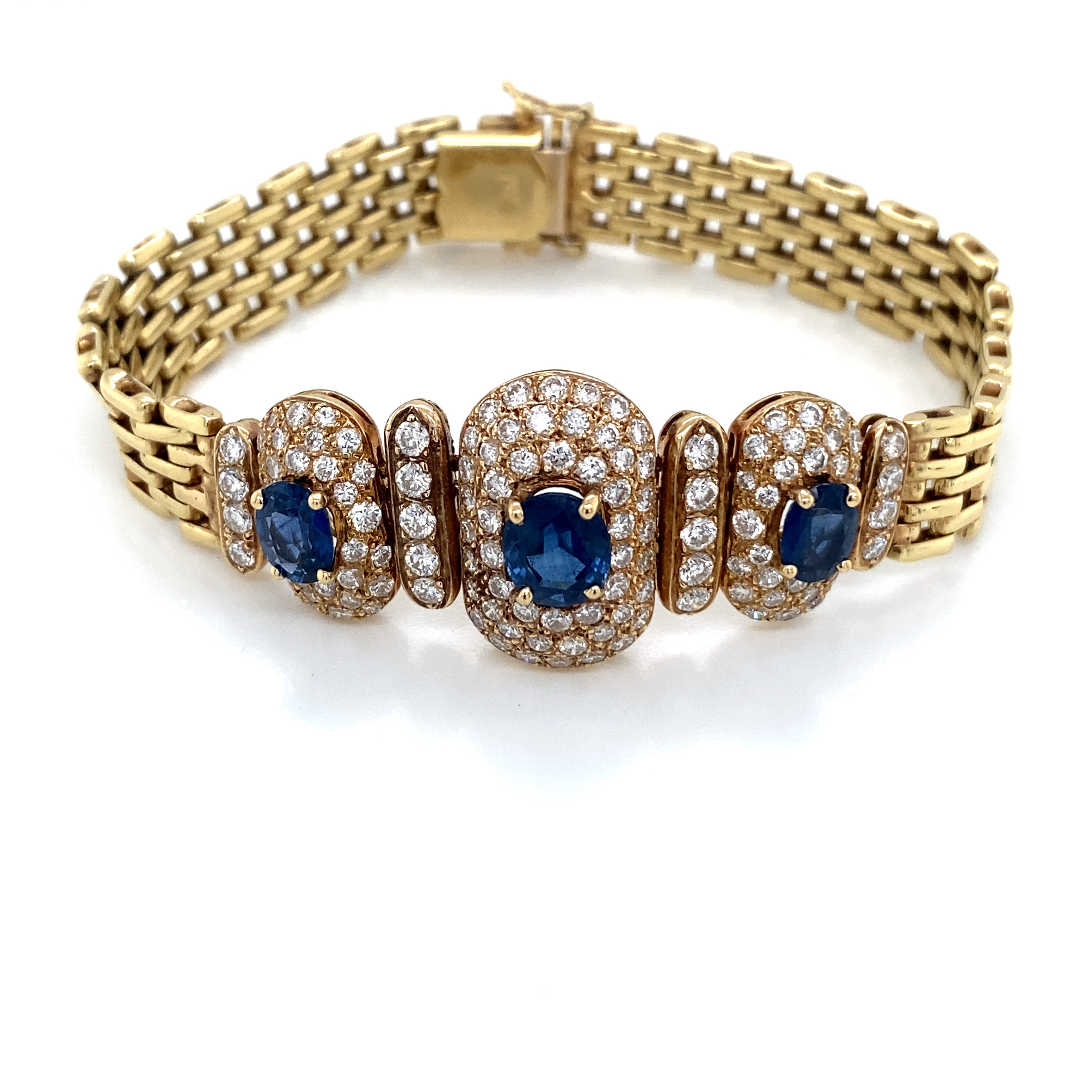 Vintage sapphire and diamond bracelet