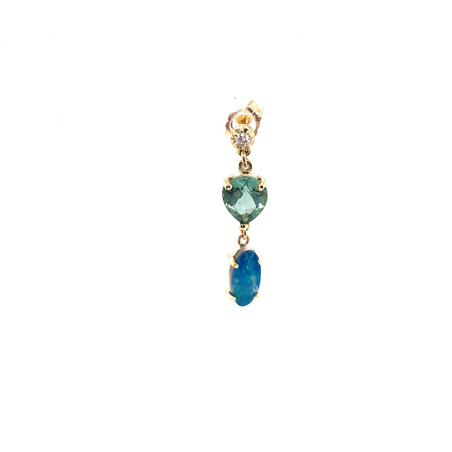 Sophia Diamond + 2 Multi Shape Gemstone Drop Stud