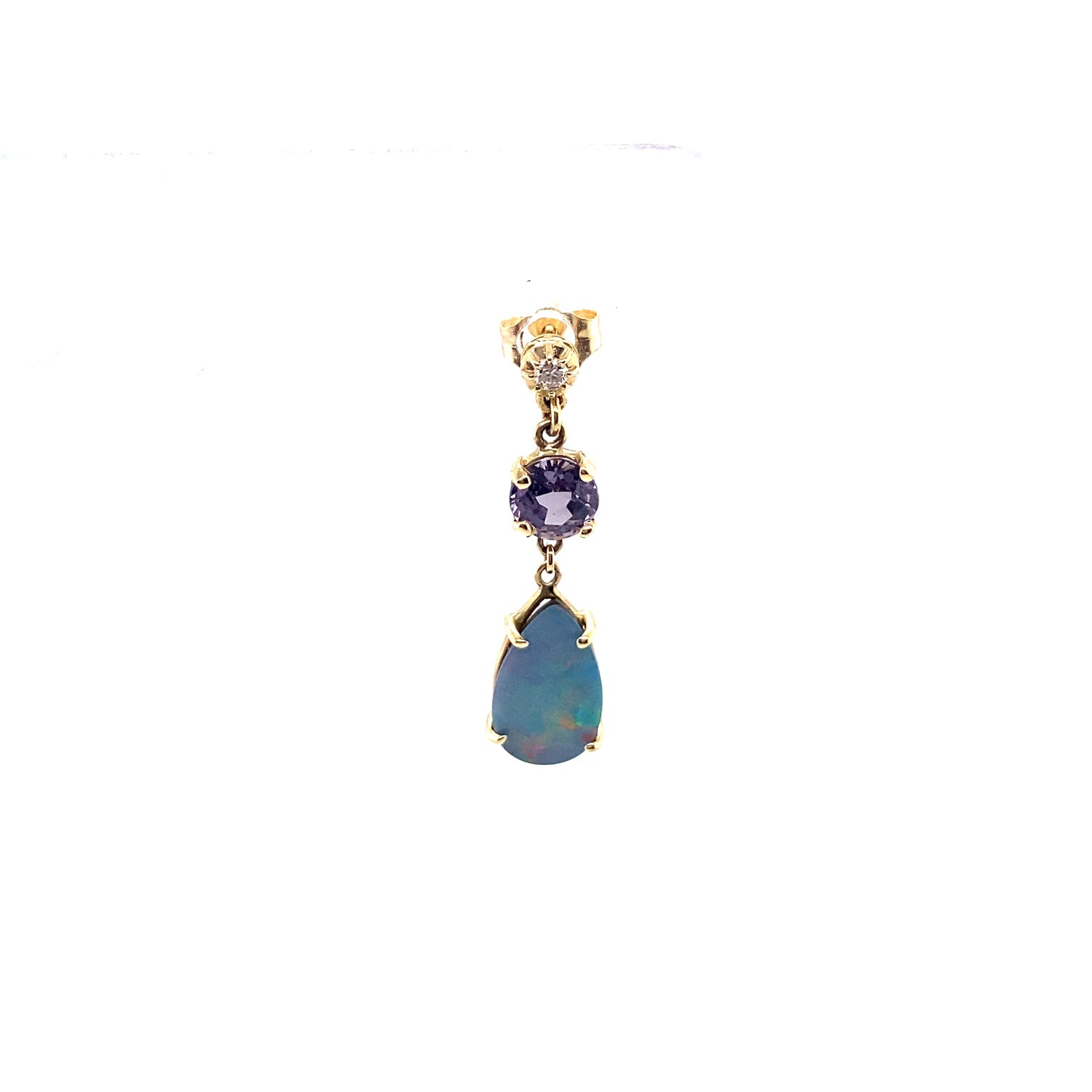 Sophia Diamond + 2 Multi Shape Gemstone Drop Stud