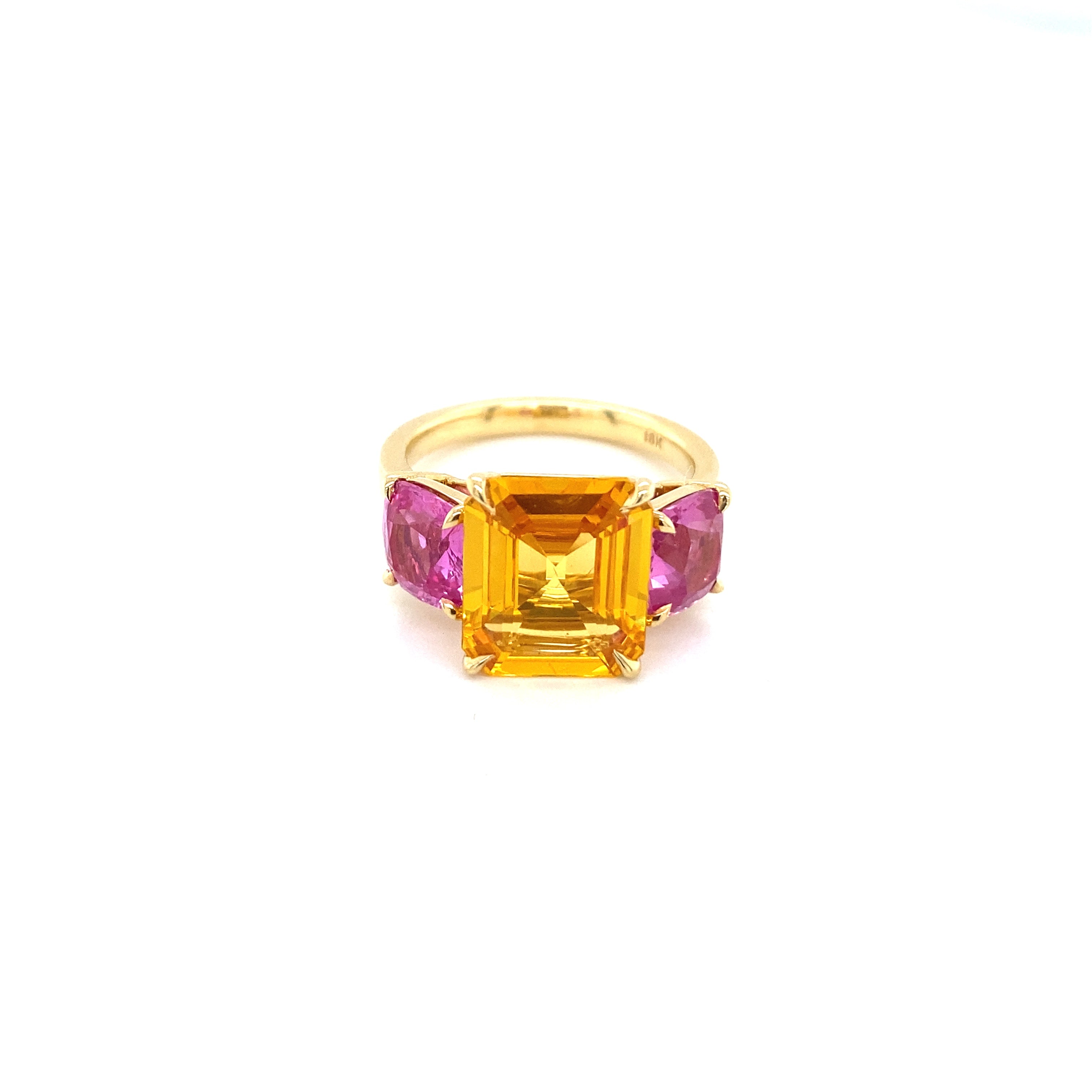 Vintage Heated Yellow Sapphire Ring