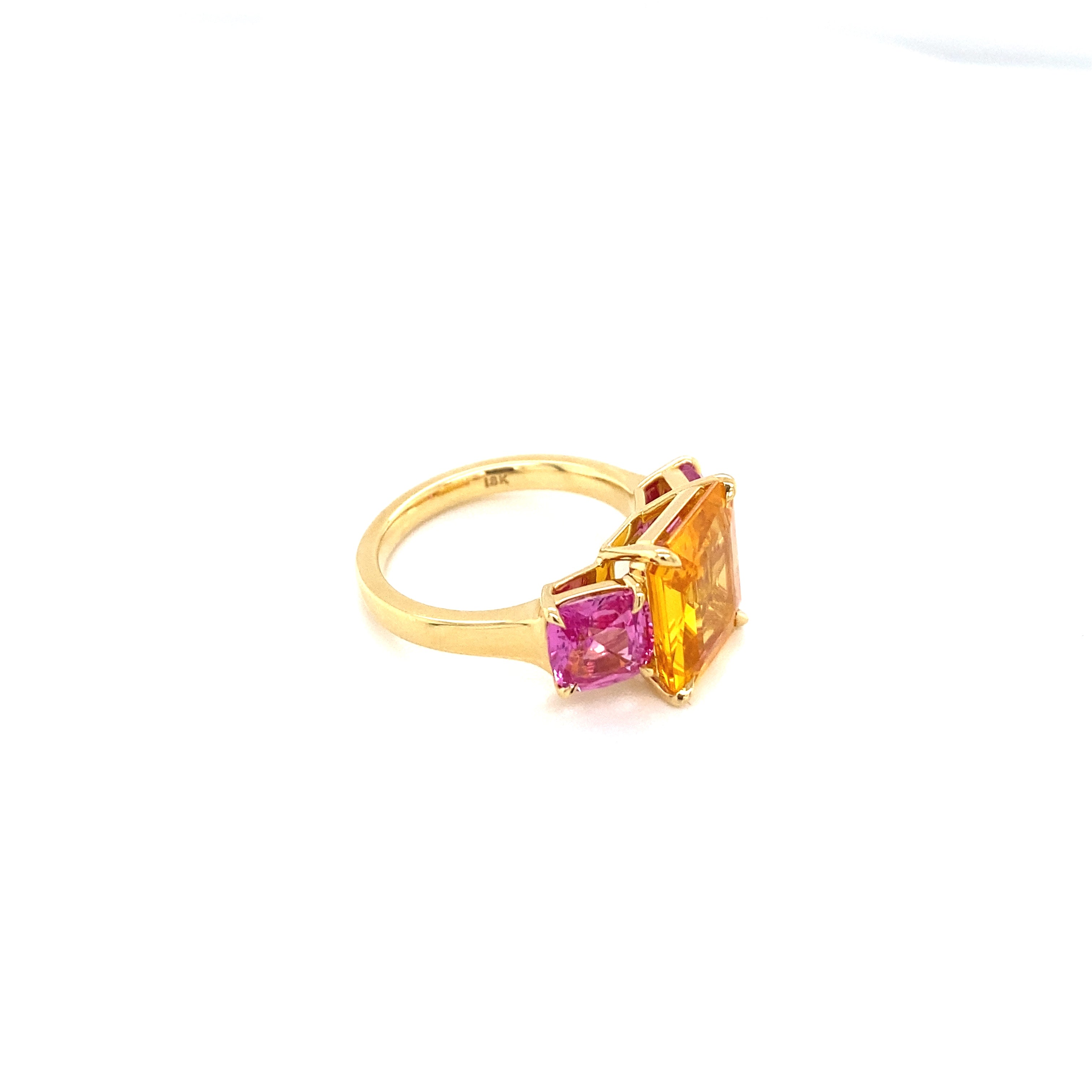 Vintage Heated Yellow Sapphire Ring