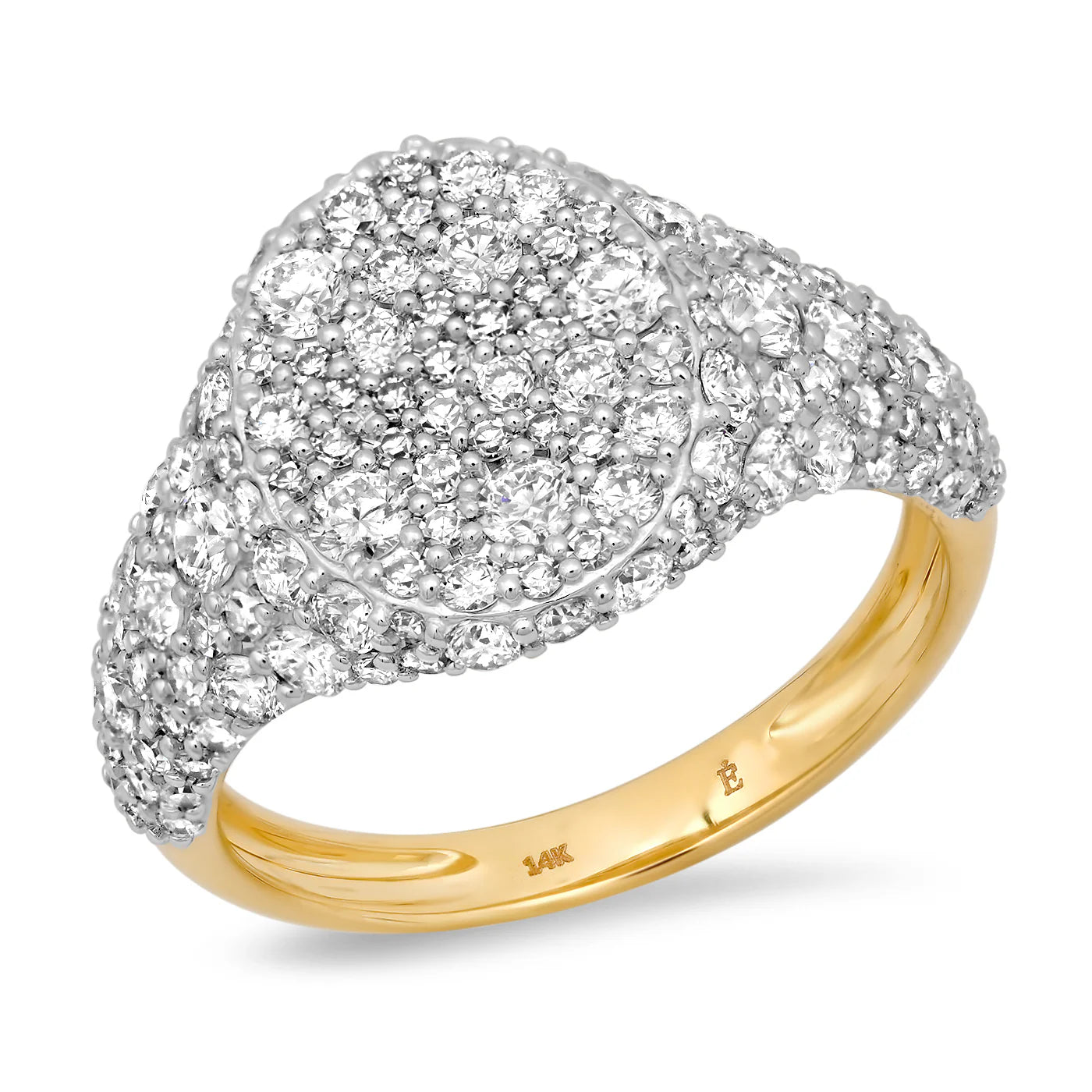 Encrusted Signet Ring