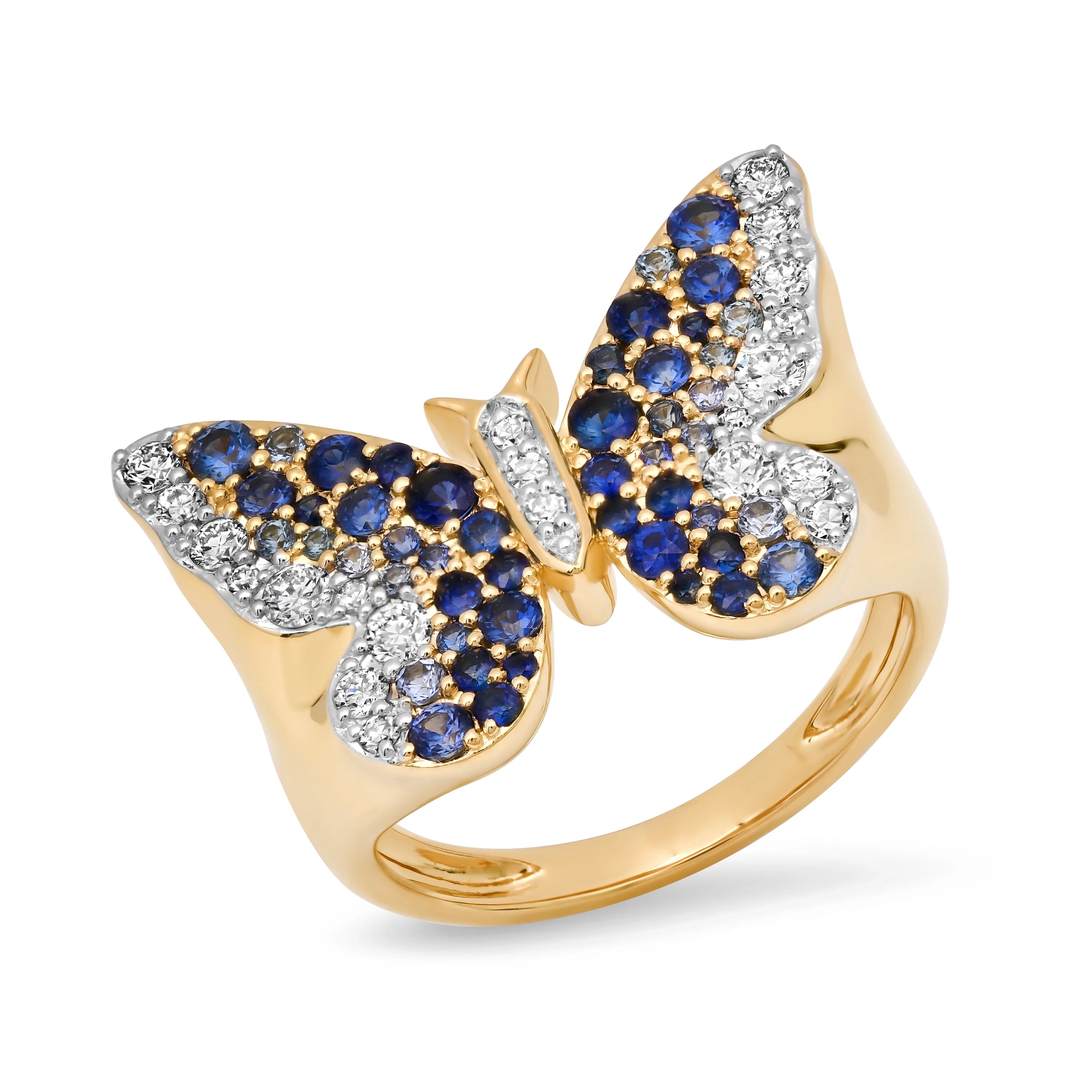 Ombre Butterfly Signet Ring