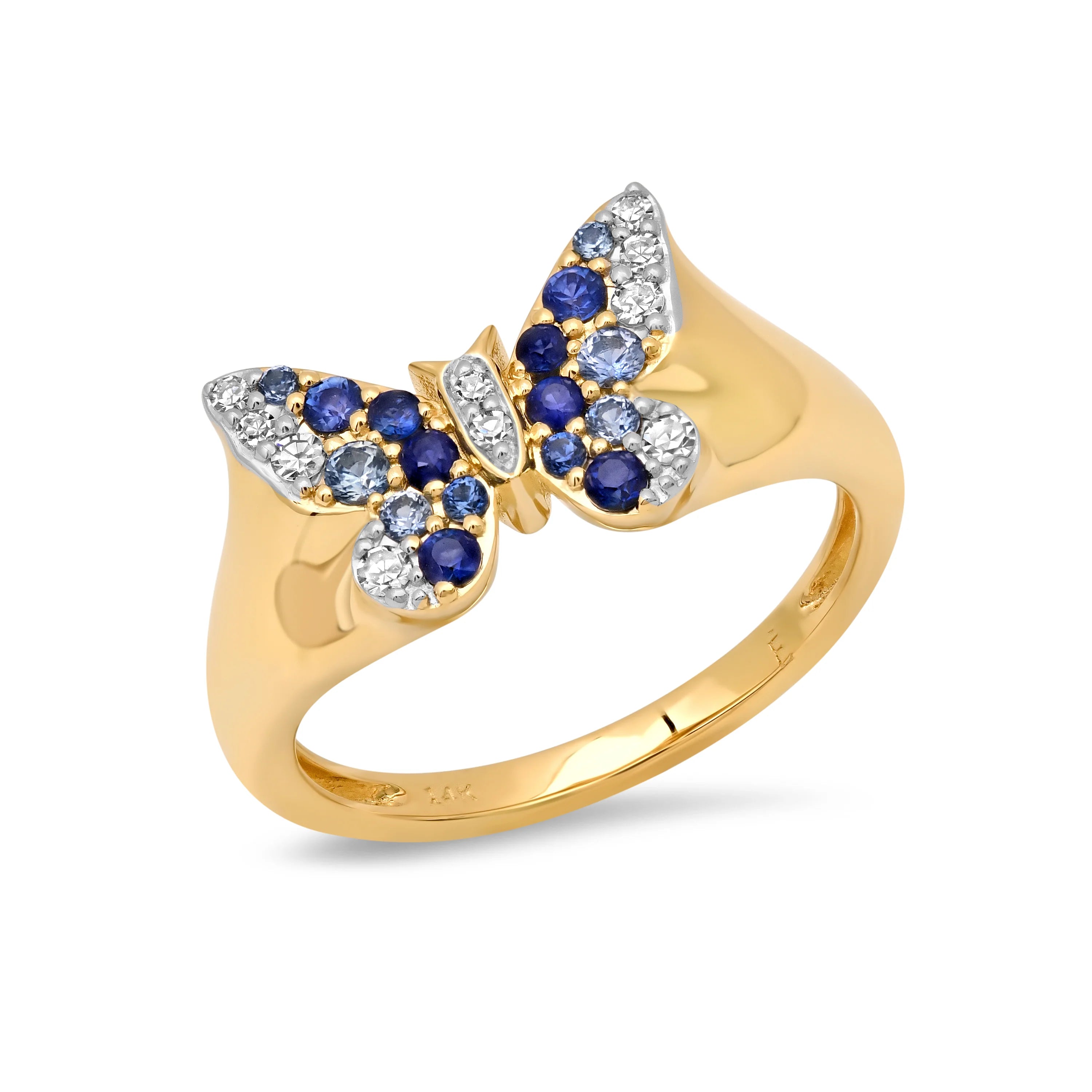 Ombre Butterfly Signet Ring