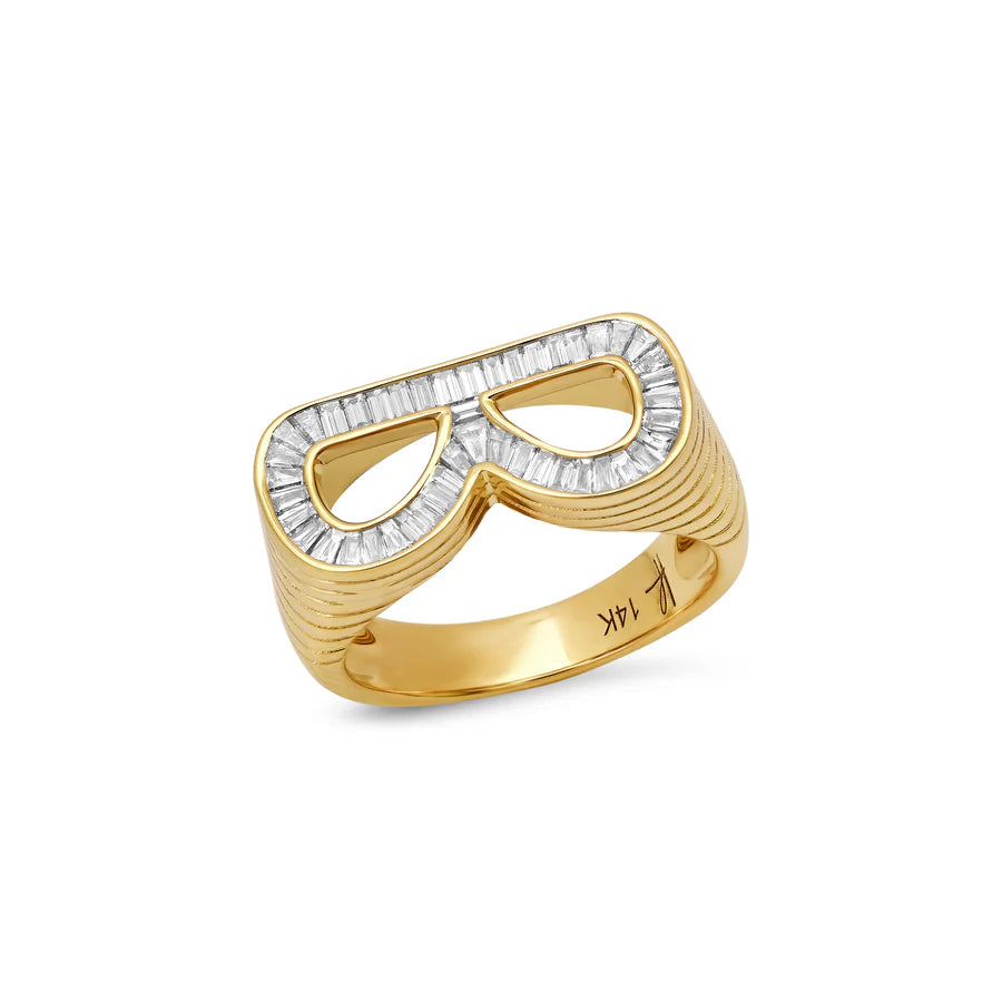 Grandsize Full Diamond Initial Ring