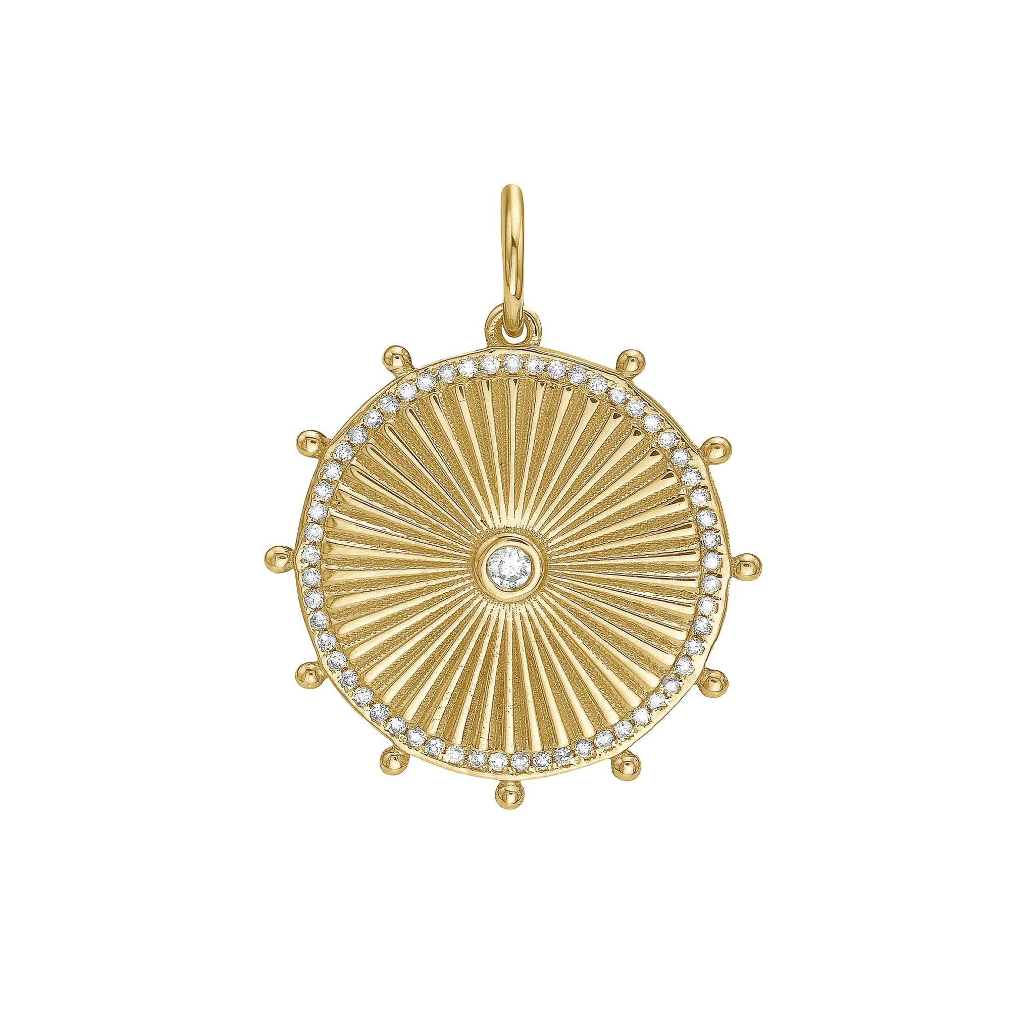 Cassandane Small Diamond Sun Medallion