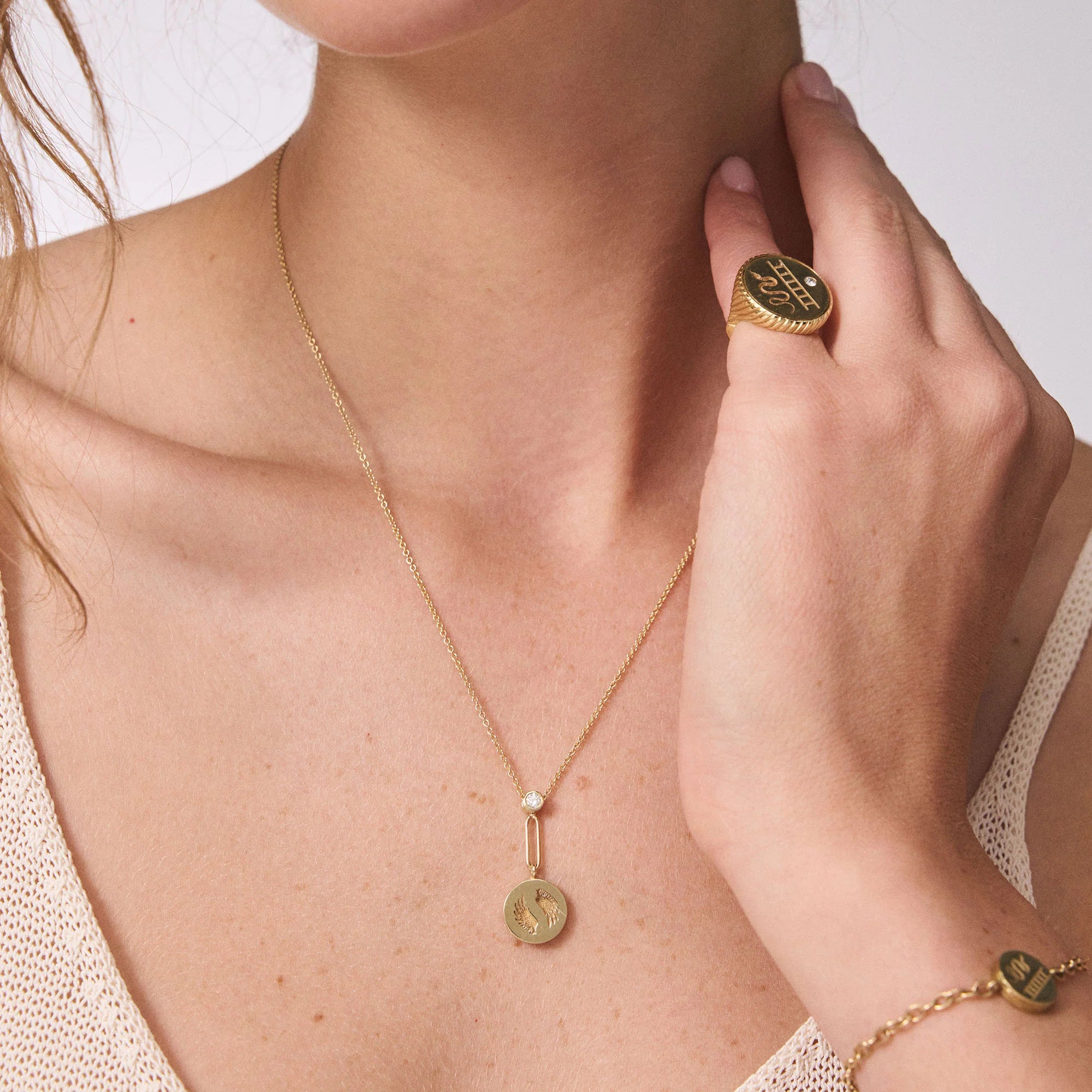 MINI ALCHEMY PENDANT ON 18" DROP LOOP CHAIN