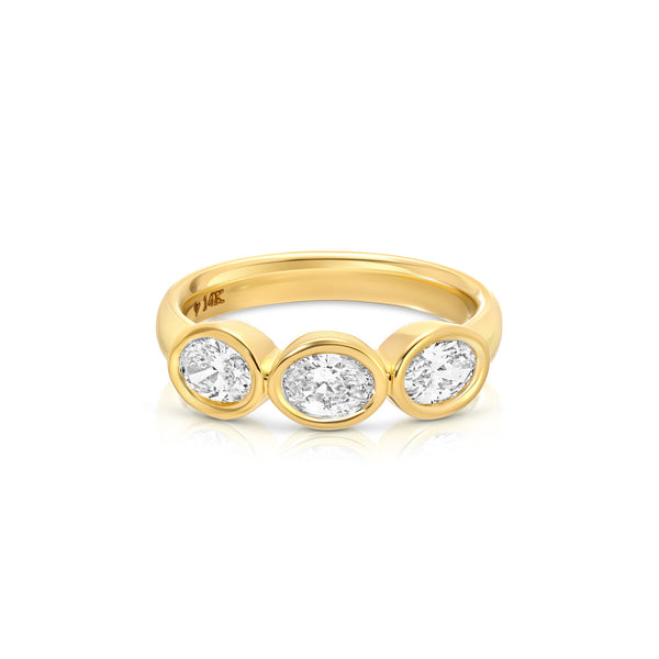 Oval Trio Pinky Ring