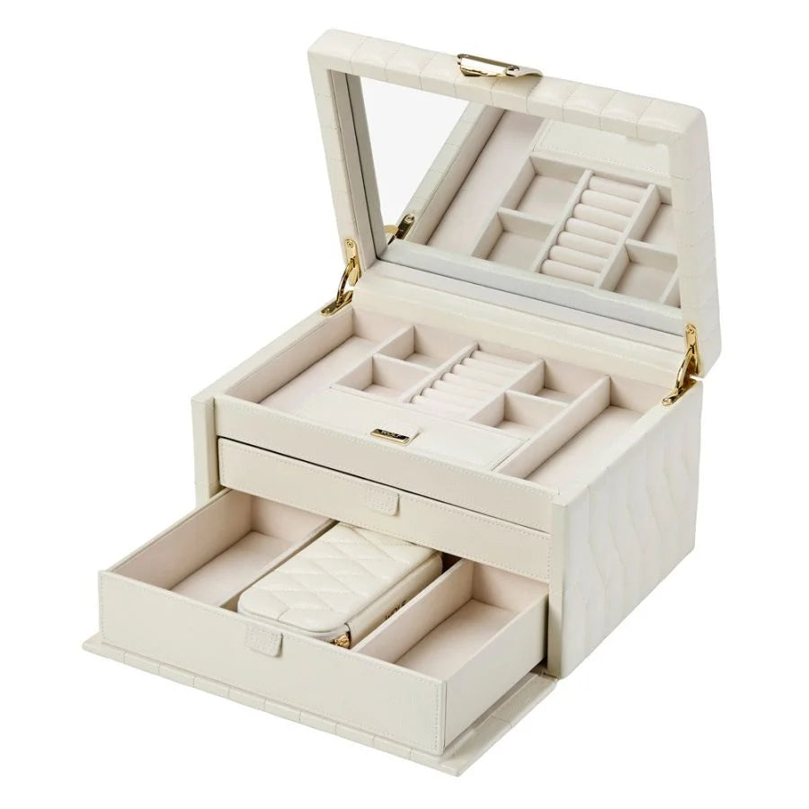 Lauren Medium Jewelry Box in Ivory