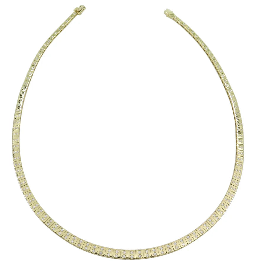 LEGGO Double Diamond Tennis Necklace