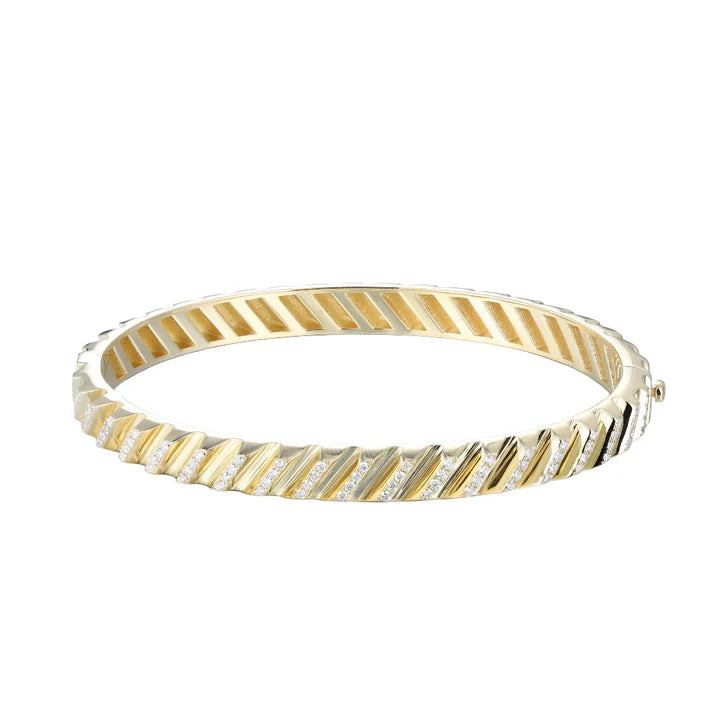 HELIX Diamond Gold Bangle