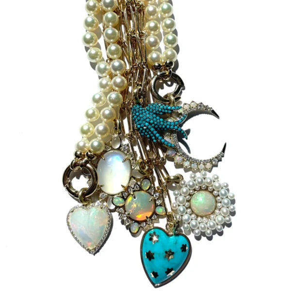14K Gold & Turquoise Birdie Charm