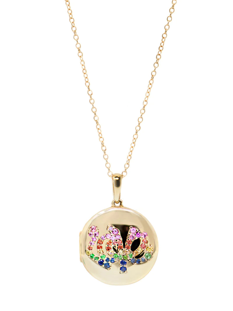 Rainbow Sapphire Love Locket