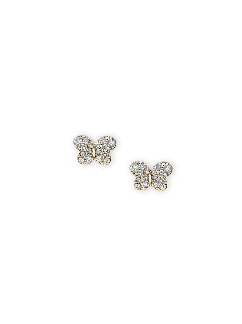 LOVE LETTER PAVÉ BUTTERFLY STUD