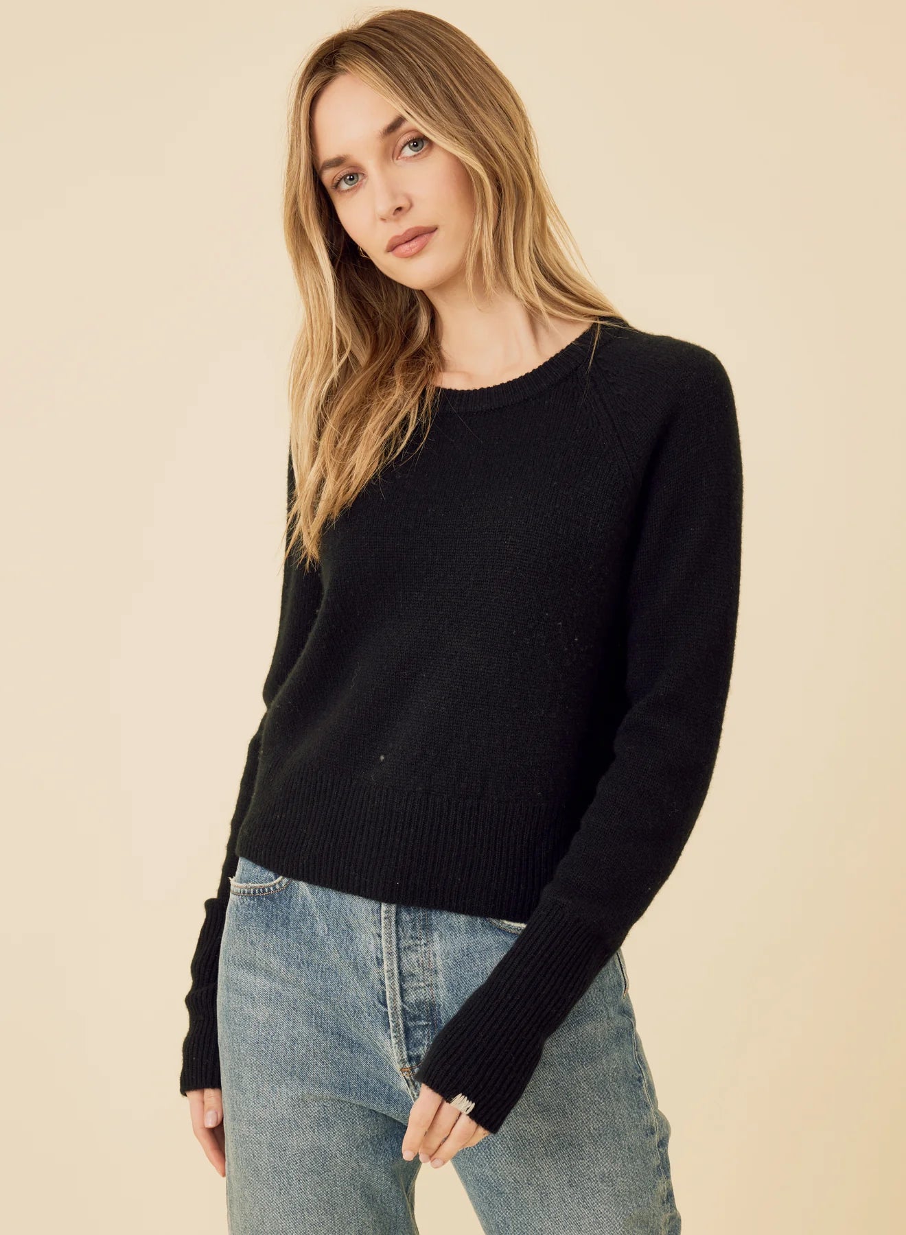 Blakely Cashmere Pullover - Black