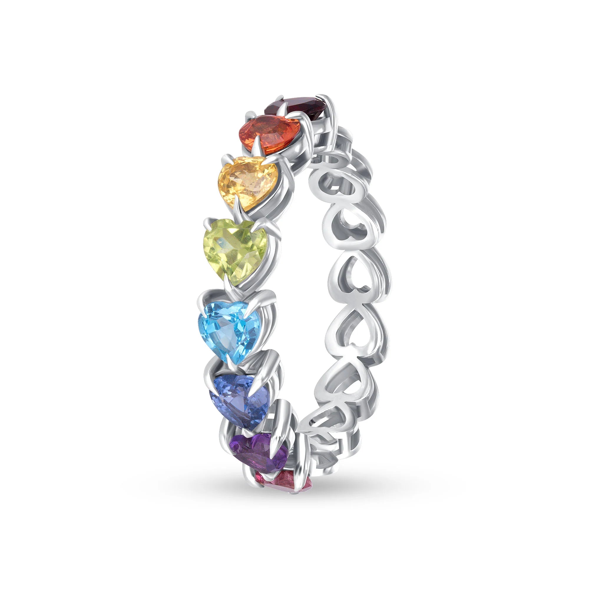 HALF ETERNITY RAINBOW RING