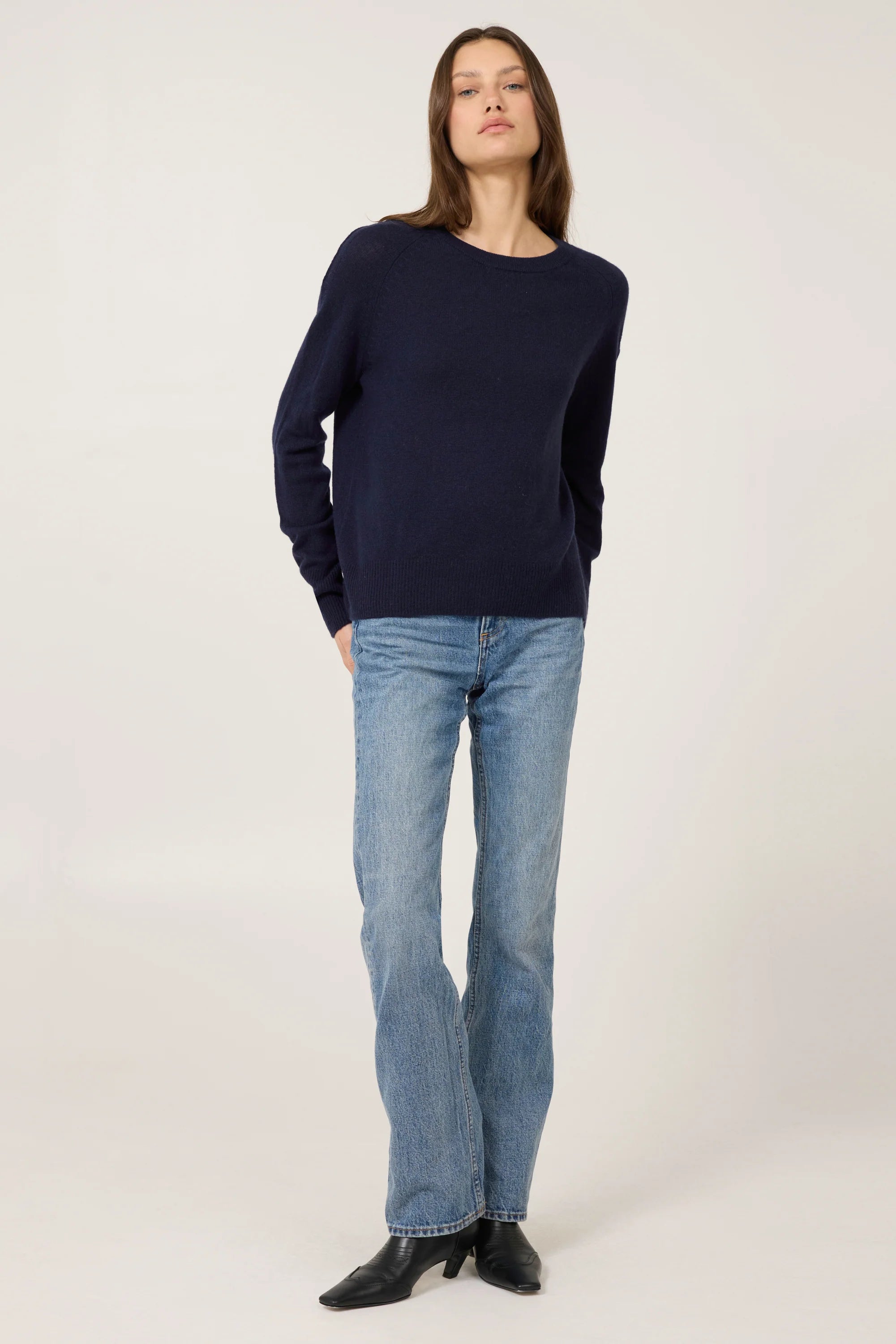 Sloane Cashmere Pullover - Navy