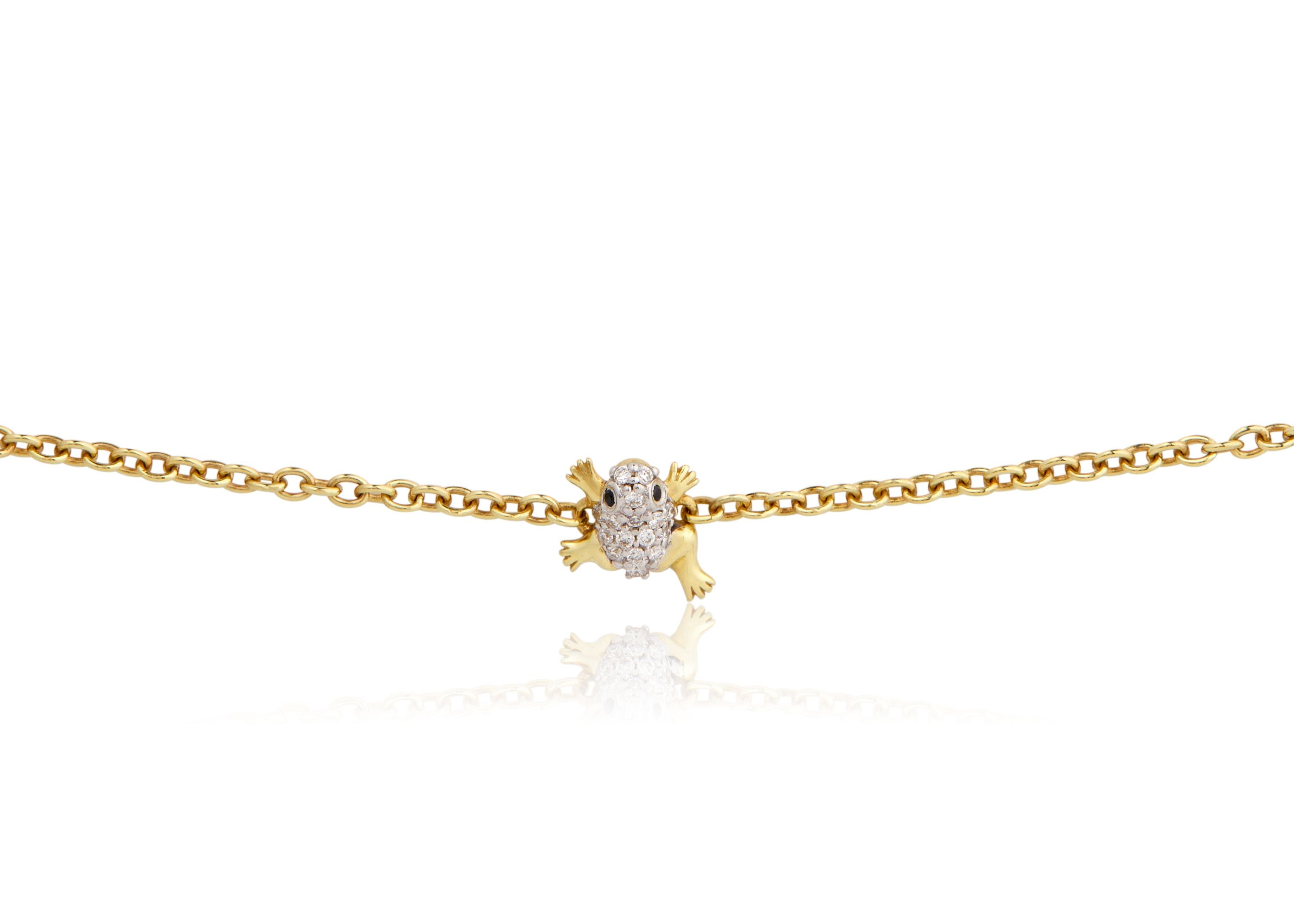 Mini Pave Frog Bracelet