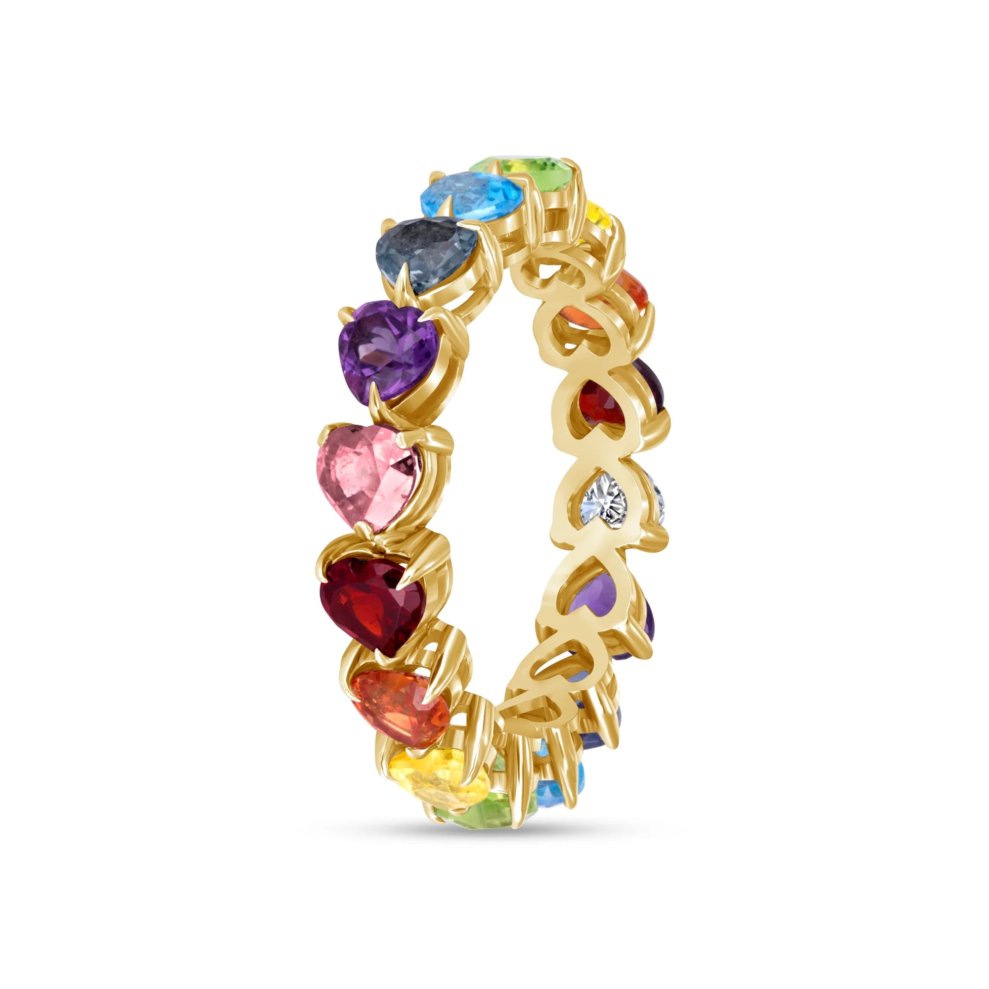 Rainbow Gem Diamond Eternity Ring